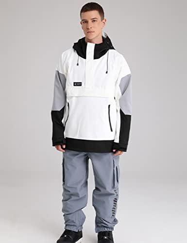 SEARIPE Womens Ski Jacket Mens Snow Jacket Waterproof Winter Snow Coat Couples Pullover Snowboard Hooded