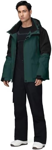 Men's Jacket and Pants Set Insulated Waterproof Waterproof Snowboard Snowsuits for Snow Sport