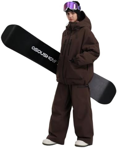 GSOU SNOW Mens Baggy Snowboard Jacket Womens Ski Snow Jacket Waterproof