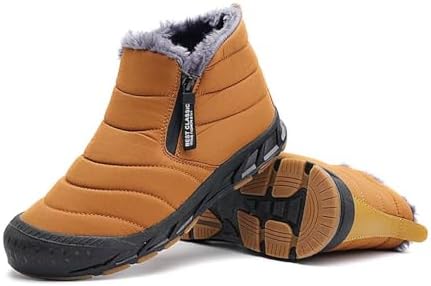 Jakcuz Women Snow Boots Water-resistant Side Zipper