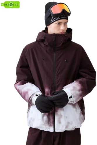 GSOU SNOW Ski Jacket Womens Men Baggy Snowboard Jacket Snow 15K Waterproof