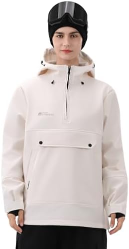 Womens Mens Snowboard Pullover Baggy Ski Hoodie Anorak