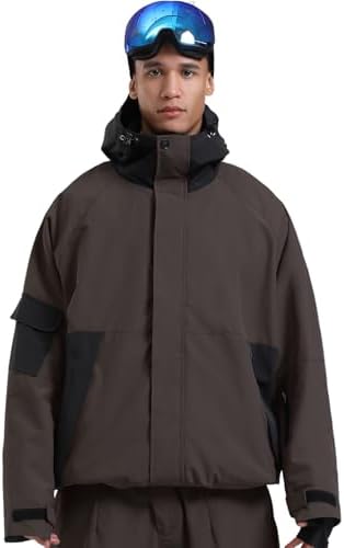 GSOU SNOW Mens Womens Baggy Snowboard Jacket Hoodie Shell 20K Waterproof