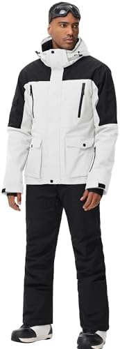 Men's Jacket and Pants Set Insulated Waterproof Waterproof Snowboard Snowsuits for Snow Sport