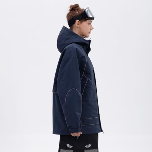 SNOWVERB Women Men Reflective Loose Fit Snow Coat Ski & Snowboard Jackets