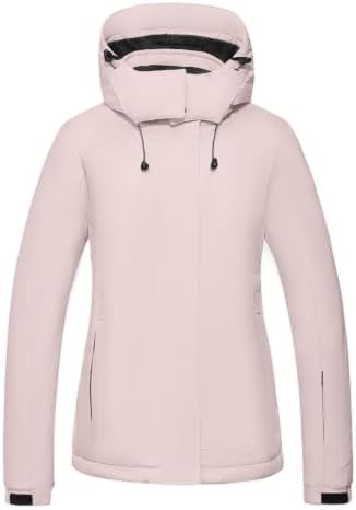 Wantdo Women's Waterproof Ski Jacket Colorful Printed Fully Taped Seams Rain Coat Warm Winter Parka