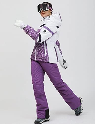 Women's Ski Jackets and Pants Set Windproof Waterproof Insulated Snowsuit Winter Warm Snowboarding Snow Coat