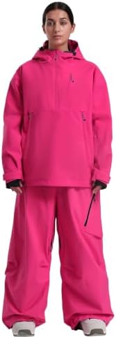 GSOU SNOW Womens Ski Jacket and Pants Set Baggy Snowboard Jacket Snow Suit