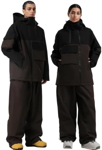 GSOU SNOW Unisex Snowboard Jacket Loose-Fit Snowboard Coat Waterproof