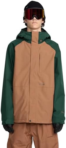 Volcom Men's Dua Gore-tex Insulated Snowboard Jacket – Waterproof Snow Jacket With Zip Tech