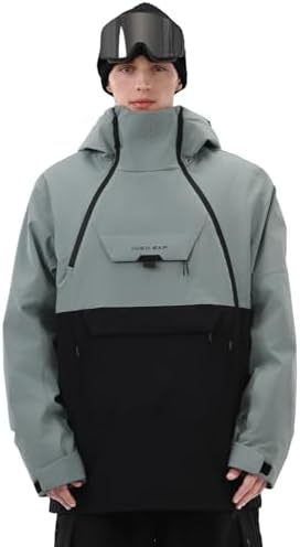 Mens Ski Jacket 3L Baggy Snowboard Pullover Snow Anorak