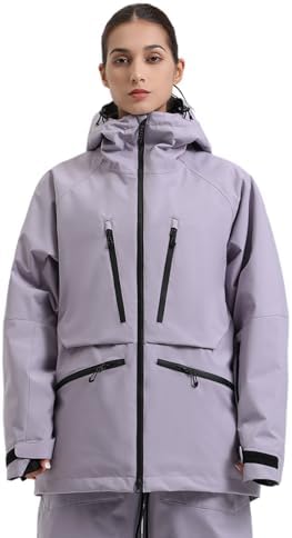 GSOU SNOW Snowboard Jacket Mens Womens Ski Jacket Baggy Snow Hoodie Coat