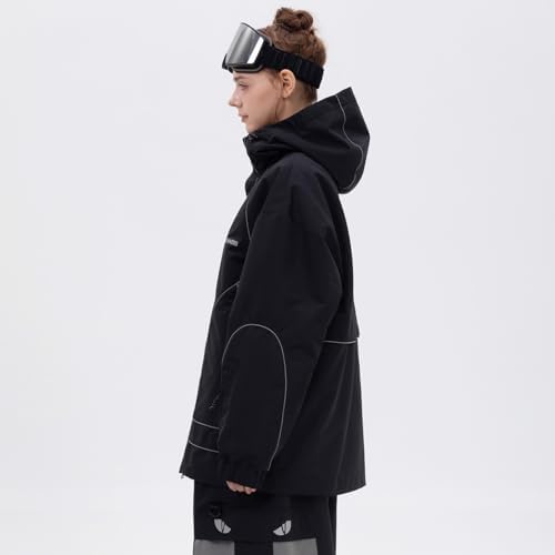 SNOWVERB Women Men Reflective Loose Fit Snow Coat Ski & Snowboard Jackets