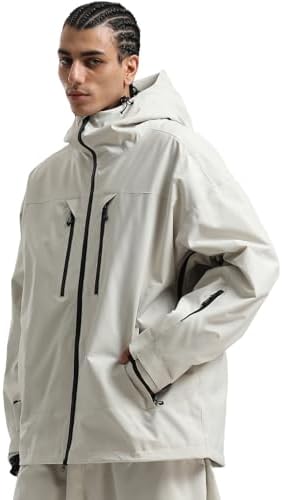 GSOU SNOW Snowboard Jacket Men Baggy Ski Jacket Waterproof Snow Coat Insulated Hooded Clothes for Winter Outdoor