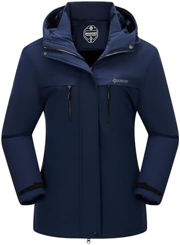 Women's Waterproof Snow Ski Jacket Warm Winter Coat Insulated Snowboarding Jacket Softshell Hiking Jacket