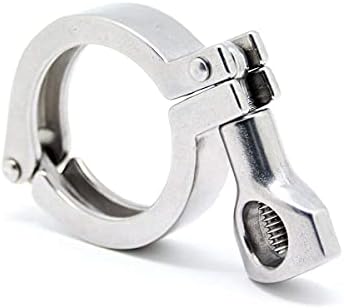 QiiMii 13MHHM Stainless Steel 304 Single Pin Heavy Duty Tri Clamp with Wing Nut for Ferrule TC 1.5"(10 Pack) (1.5 Inch).