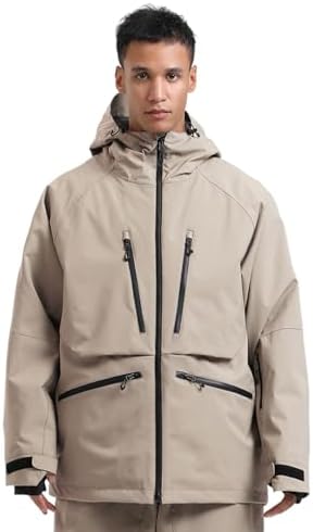 GSOU SNOW Snowboard Jacket Mens Womens Ski Jacket Baggy Snow Hoodie Coat