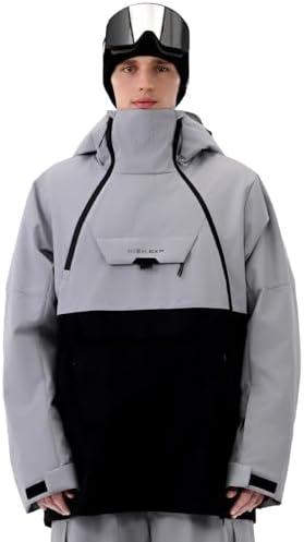 Mens Ski Jacket 3L Baggy Snowboard Pullover Snow Anorak