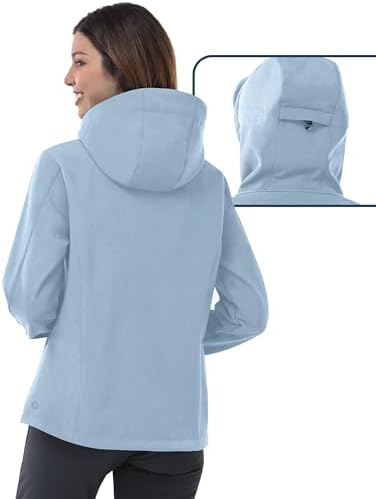Outdoor Ventures Women's Softshell Jacket Fleece Lined Waterproof Rain Coat