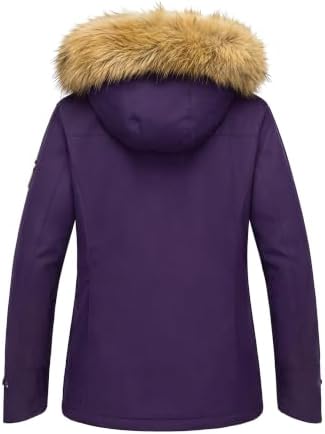 wantdo Women's Waterproof Ski Jacket Warm Fleece Lined Snow Winter Coat