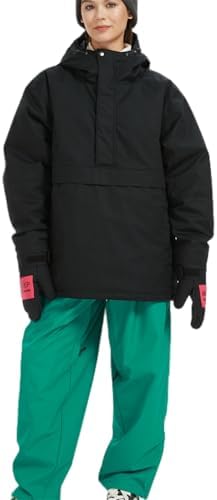 Womens Mens Ski Snow Anorak Jacket Waterproof Hooded Warm Snowboarding Outwear Winter Baggy Oversize Zipper Coat