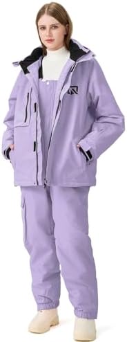 Women's Ski Jackets and Pants Set Windproof Waterproof Snowboard Jacket Bibs Two Piece Ski Suits