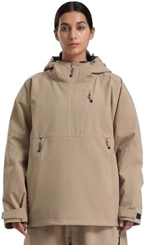 GSOU SNOW Women's Ski Jacket Baggy Snowboard Jackets Hooded Coat