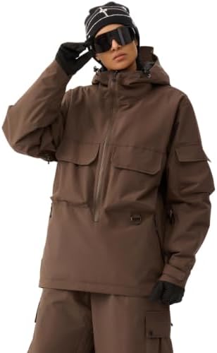 GSOU SNOW Womens Mens Snowboard Jacket Baggy Ski Snow Jacket Coat