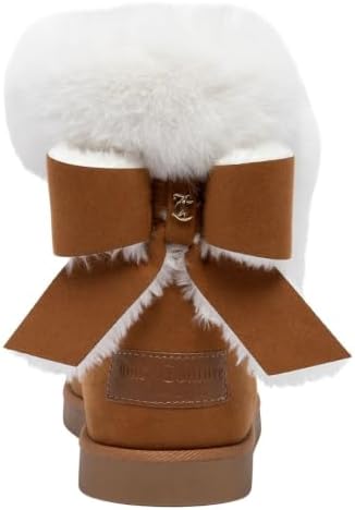 Juicy Couture Women's Slip On Winter Snow Boots Warm & Insulated Fur Lining Comfortable Fashion Booties