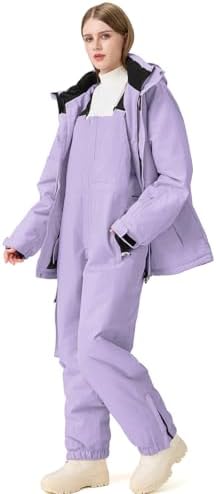 Women's Ski Jackets and Pants Set Windproof Waterproof Snowboard Jacket Bibs Two Piece Ski Suits