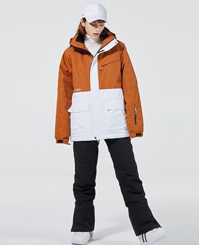 Women's Ski Jackets and Pants Set Waterproof Insulated Snowsuit Winter Warm Skisuit Fashion Snowboarding Snow Coat