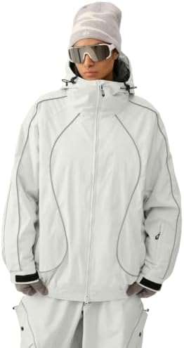 GSOU SNOW Ski Jacket Womens Men Baggy Snowboard Jacket 20K Waterproof