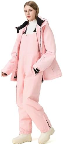 Women's Ski Jackets and Pants Set Windproof Waterproof Snowboard Jacket Bibs Two Piece Ski Suits