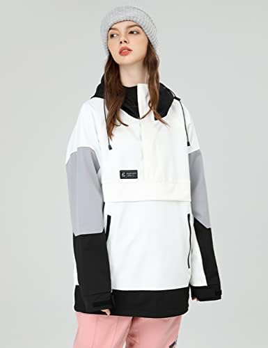 SEARIPE Womens Ski Jacket Mens Snow Jacket Waterproof Winter Snow Coat Couples Pullover Snowboard Hooded