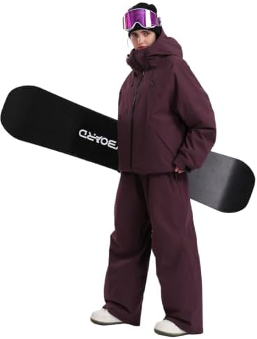 GSOU SNOW Womens Snowboard Jacket Baggy Ski Jacket Waterproof Snow Coat