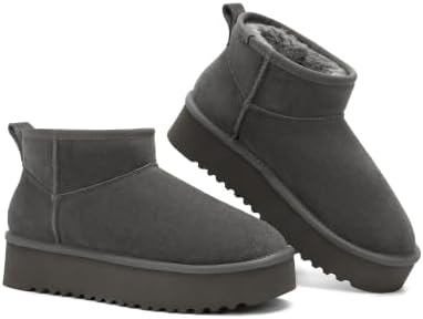 OXSTAR Winter Snow Boots for Women Cozy Plush Line Suede Boot