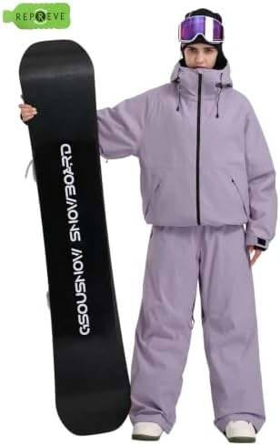 GSOU SNOW Womens Snowboard Jacket Baggy Ski Jacket Waterproof Snow Coat