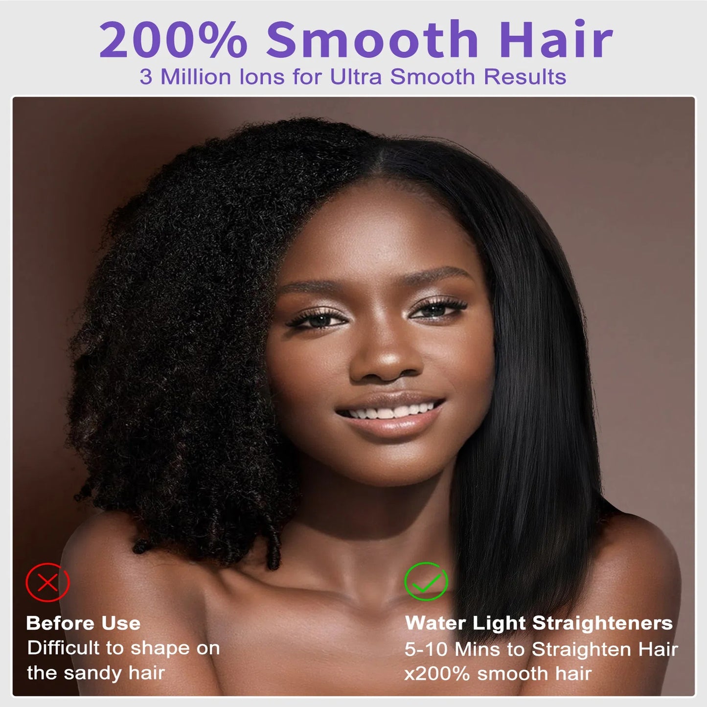 Steam Straighteners For Hair, Professional Salon Titanium Vapor Straightening Irons, High-end Salon Water Light Steam Flat Iron 24 Hour Anti-frizz Make Hair Smooth And Adds Shine
