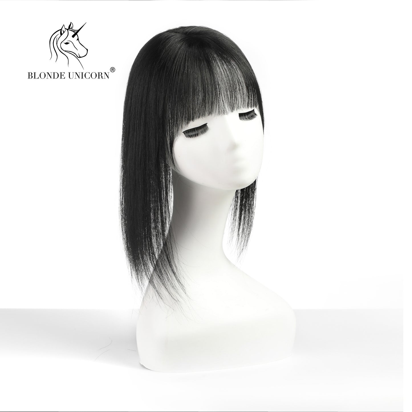 Blonde  Natural Black Hand Tied Real Human Hair Toppers For Women