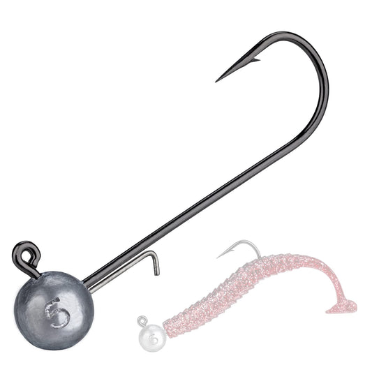 THKFISH ボールジグヘッド リードヘッド 釣り用ジグ 海水 淡水 スイムベイト ジグヘッド クラッピー ウォールアイ バス トラウト用 1/2oz 3/8oz 1/4oz 1/6oz