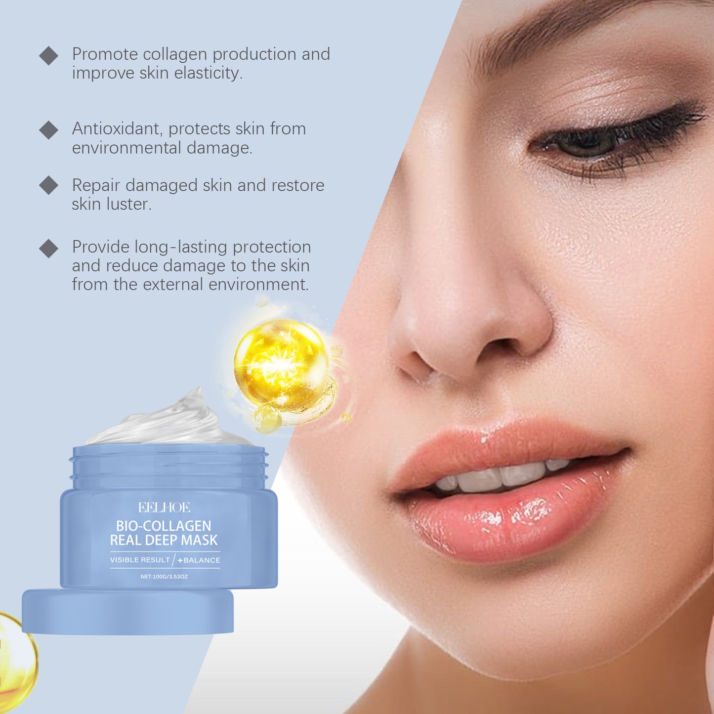 EELHOE Collagen Peel Peel Peel Pull Mask Moisturizing And Moisturizing Facial Skin Hydrating And Supple Skin Care Mask