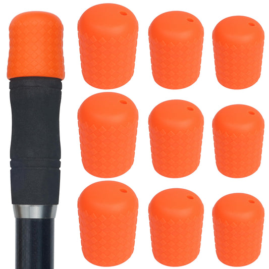 SILANON 釣り竿バットクッション 釣り竿シートクッション シリコン製釣り竿バットキャップエンド 釣り竿プロテクター 釣り竿ホルダーアクセサリー 釣り竿シート用 オレンジ