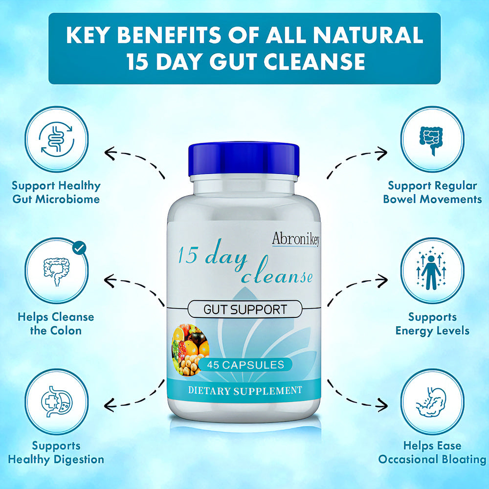 Abronikey 15 Day Purification - Intestinal And Colon Support Caffeine Free 1 Advanced Formula Containing Senna Leaves,rat Plumskin