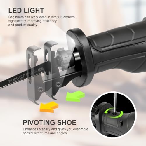 GALAX PRO 7.5A Reciprocating Saw,900w,Variable Speed,Adjustable angle,LED
