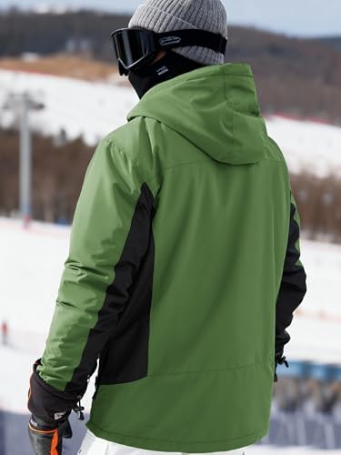 FREE SOLDIER Men's Winter Ski Snow Jacket Warm Fleece Lined Coats
