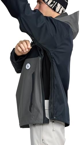 Volcom Men's Hossegor 20k Pullover Snowboard Jacket – Waterproof 2-layer