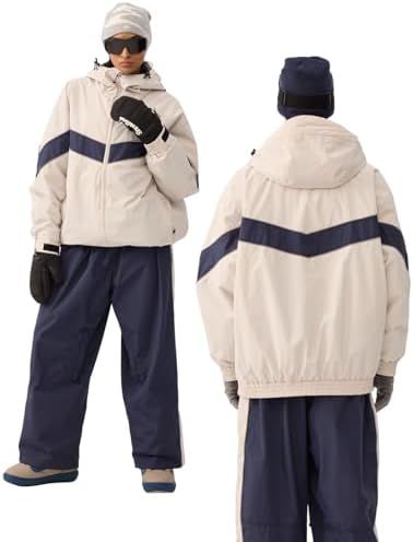 GSOU SNOW Womens Mens Snowboard Jacket Baggy Ski Jacket Snow Waterproof