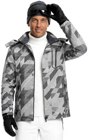 Wantdo Men's Ski Jacket Waterproof Warm Winter Snow Coat Snowboard Jacket