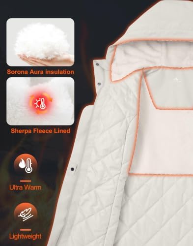 Pioneer Camp Women's Winter Coats Waterproof Ski Snow Fleece Lined Jacket