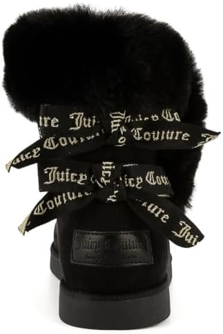 Juicy Couture Women's Slip On Winter Snow Boots Warm & Insulated Fur Lining Comfortable Fashion Booties